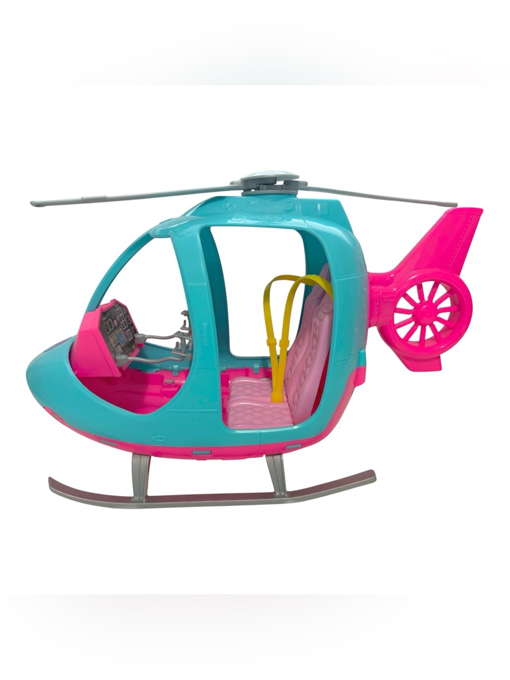 15” Barbie Travel Helicopter (Model FWY29), a signature pink and blue two-seater